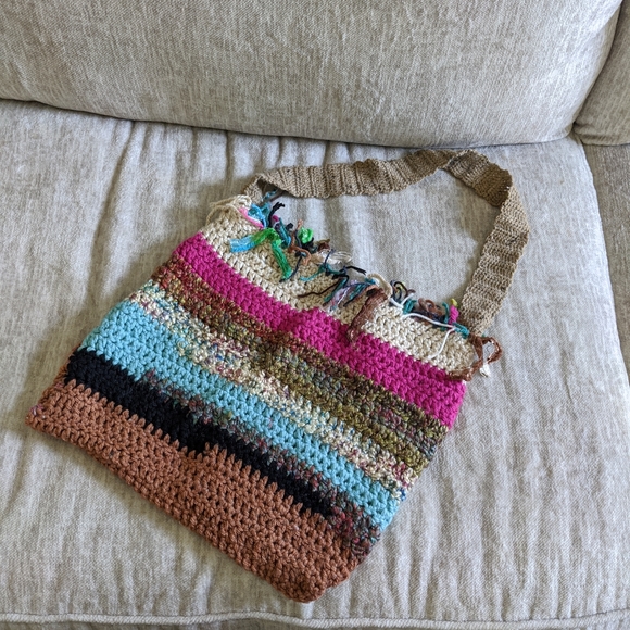 Crocheted Scrap Crossbody Bag - Picture 3 of 4